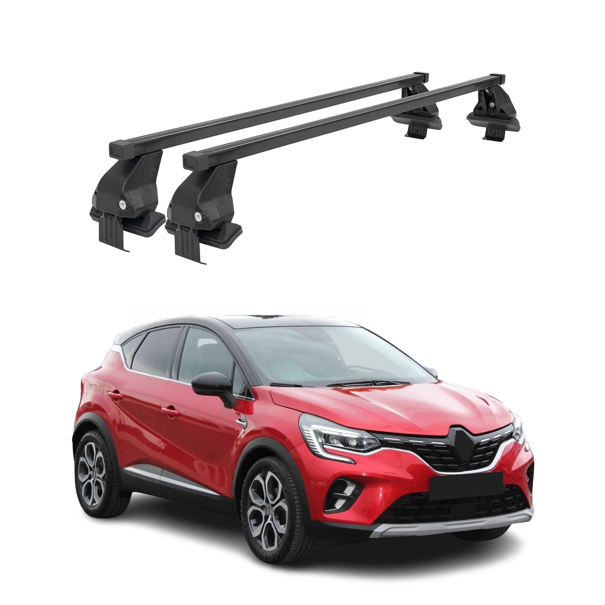 Barre trasversali Menabo per Renault Captur II 2019-2025 Nero