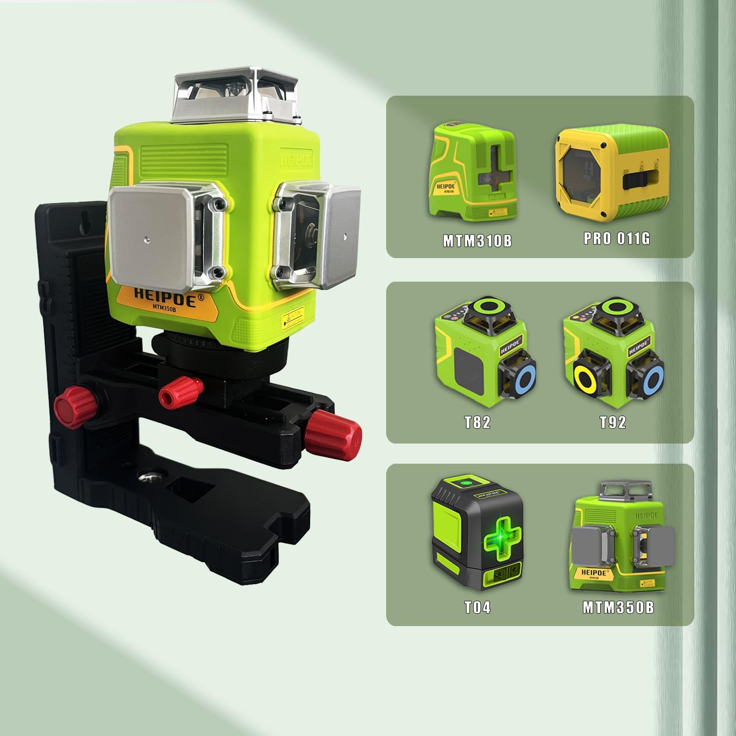 Height Adjustment Fine-tuning Magnetic Laser Level Bracket, Multifunctional Magnetic Pivoting Base with Adjustable Clip, 360° Adjustable Support with 1/4"-20 Male Threaded,