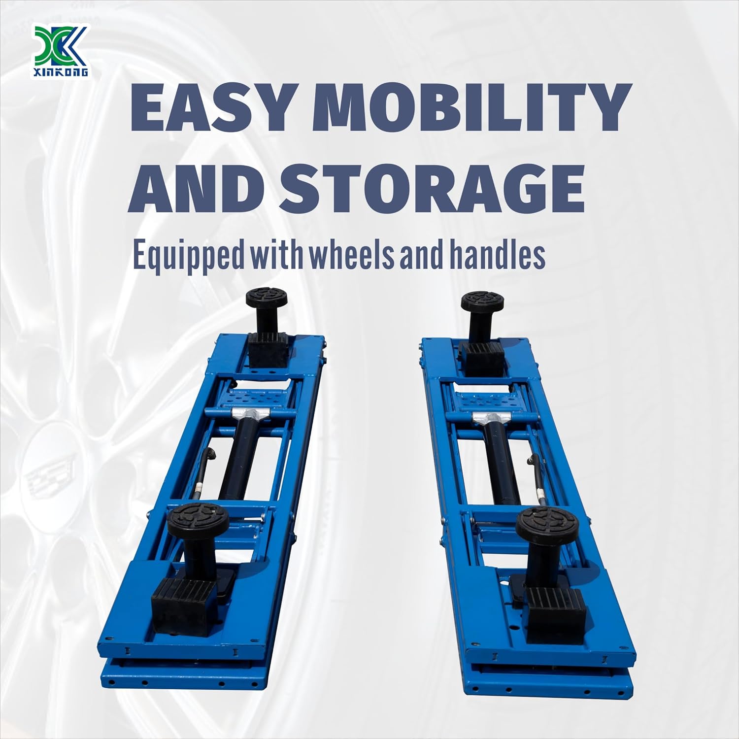 XK Portable Car Lift – 5070 lbs Capacity, Self-Leveling Design with Safety Lock,110V Single Phase, Adjustable Height Vehicle Lift for Cars, SUVs & Light Trucks, Home Garage & Auto Shop