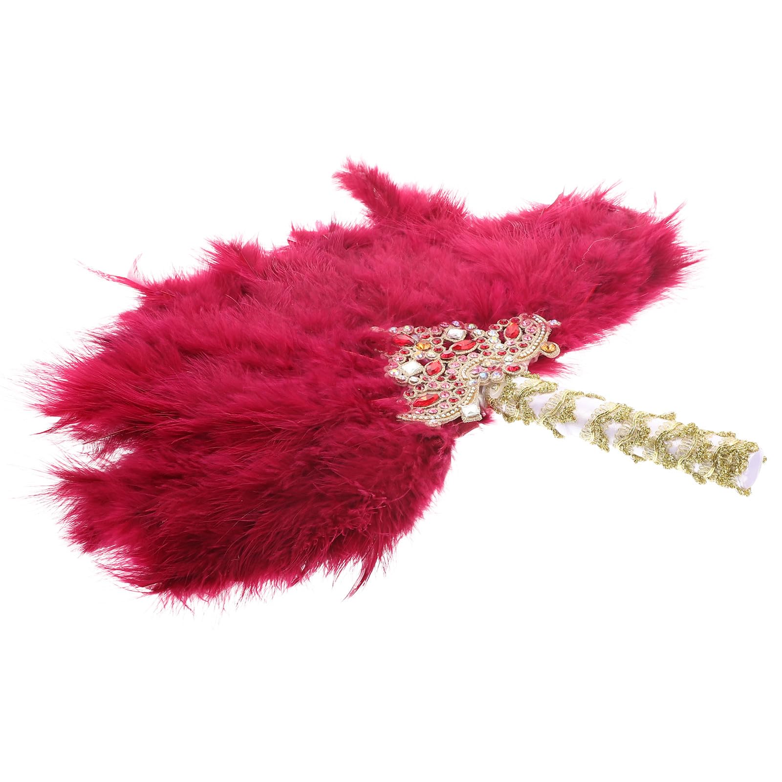 Handgefertigter Hochzeitsfächer mit Strass und Kunststoff Einzigartiger Dekorativer Fächer als Fotorequisite für Braut und Gäste bei Hochzeiten