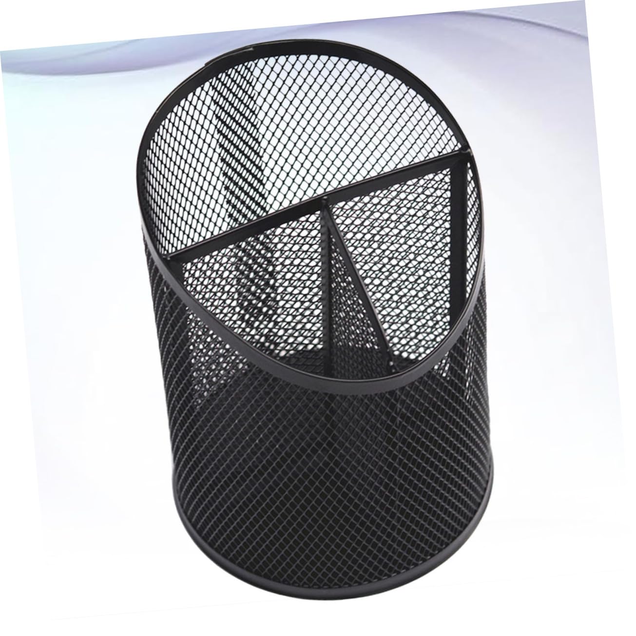 VILLCASE 3piezas Portalápices De Metal Negro Para Escritorio Organizador De Lápices y Bolígrafos Contenedor Decorativo y Para y