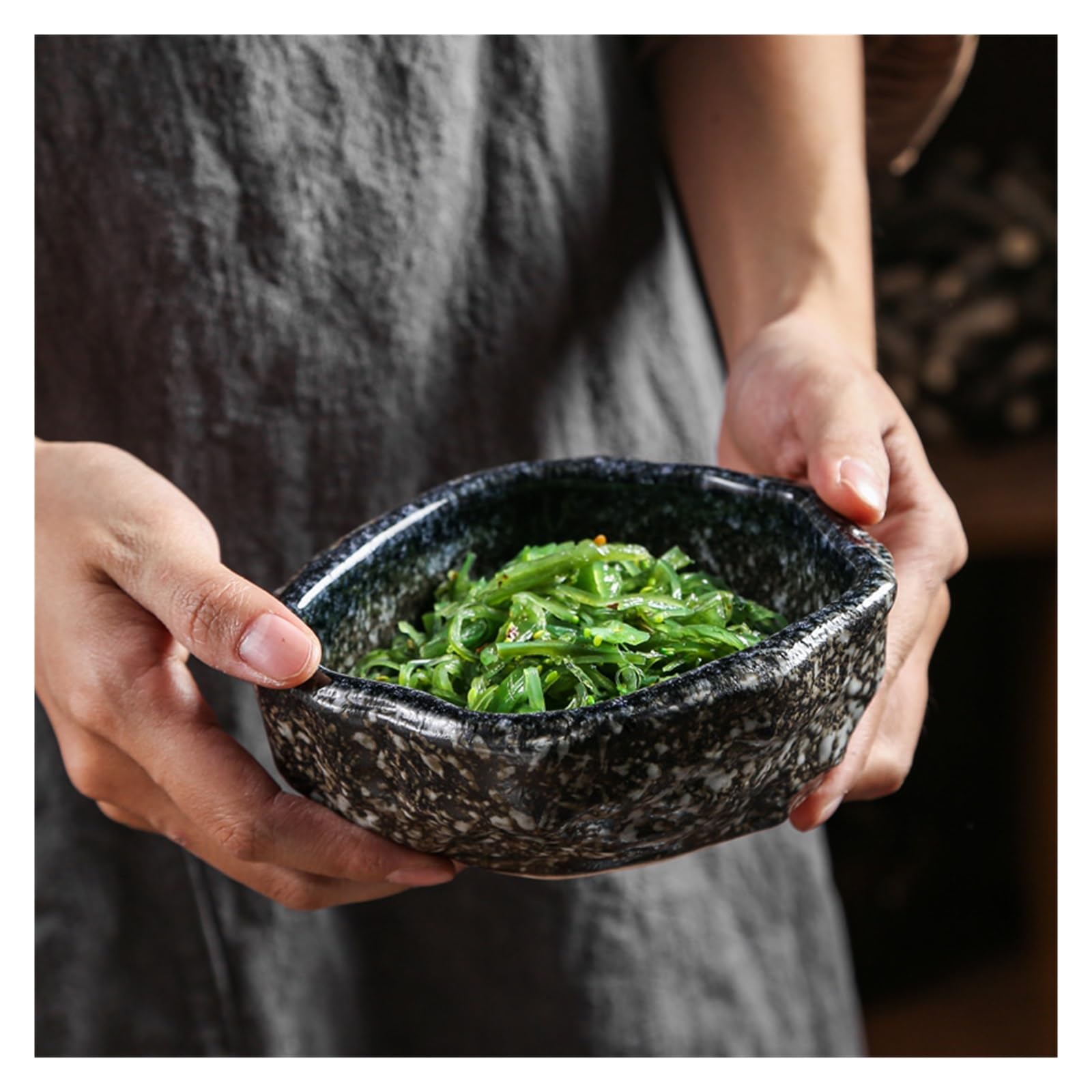 Plato para Aperitivos, recipientes para Aperitivos, Estilo Retro, para Restaurante, Cuenco de cerámica Creativo, Cuenco para ensaladas, Frutas, Cuenco para Post(C)