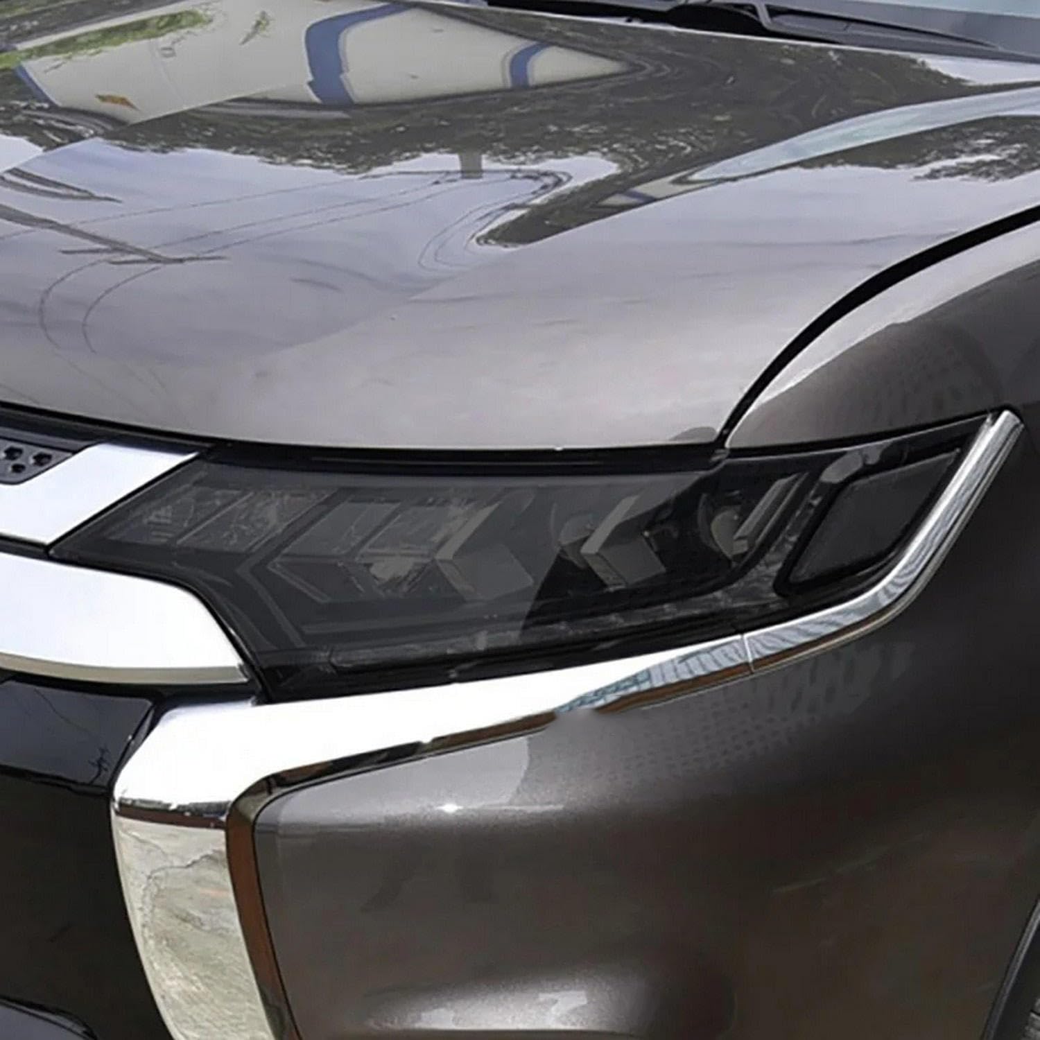 Autocollant phare voiture tpu transparent noir Mitsubishi Outlander