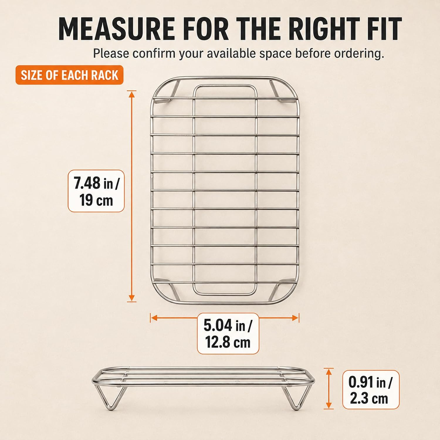 2 Pack Air Fryer Rack for Ninja Crispi DualZone DD101 Series Glass Fryer