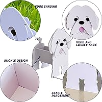 Vista 3 de Adorables macetas de interior para cachorros, maceta para mascotas y perros, maceta para suculentas con drenaje Shih Tzu, macetas para exteriores