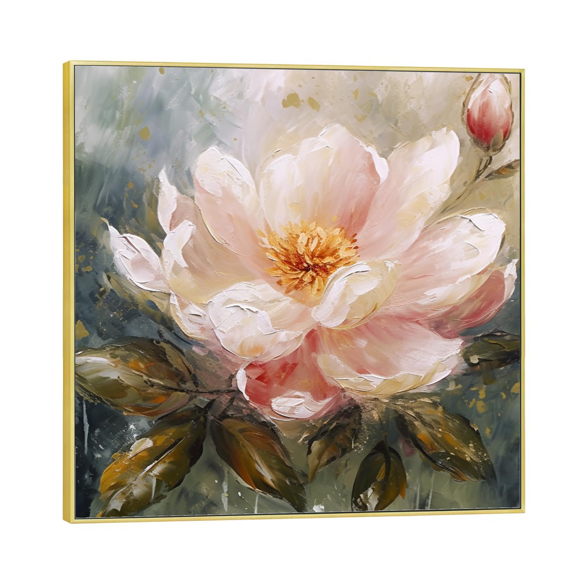 Amazon.com: ‎UYLHJKLZ Pink Flower Painting Wildflower Original