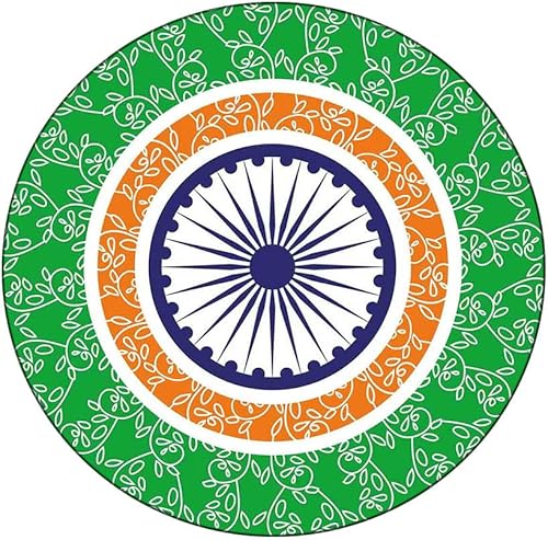 Mantel de cierre de borde redondo, mantel abstracto con bordes elásticos, imagen de celebración del día de la independencia, se ajusta a mesas