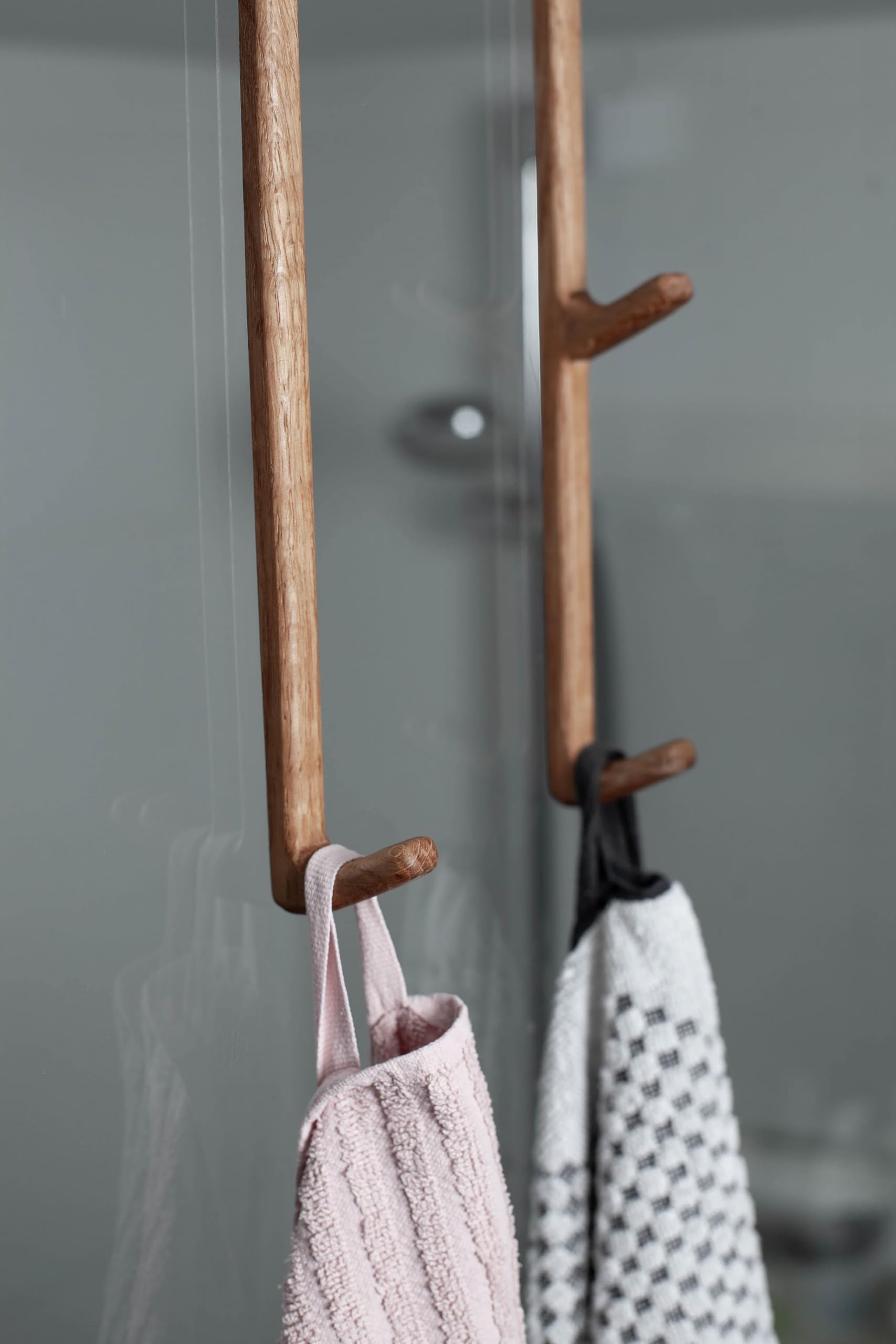 Ganci per towel in legno per porte da doccia, in oak coat hooks moderni, decorazioni per la casa, decorazione della casa, N22 Germany (gancio singolo, 10-12,5 mm)