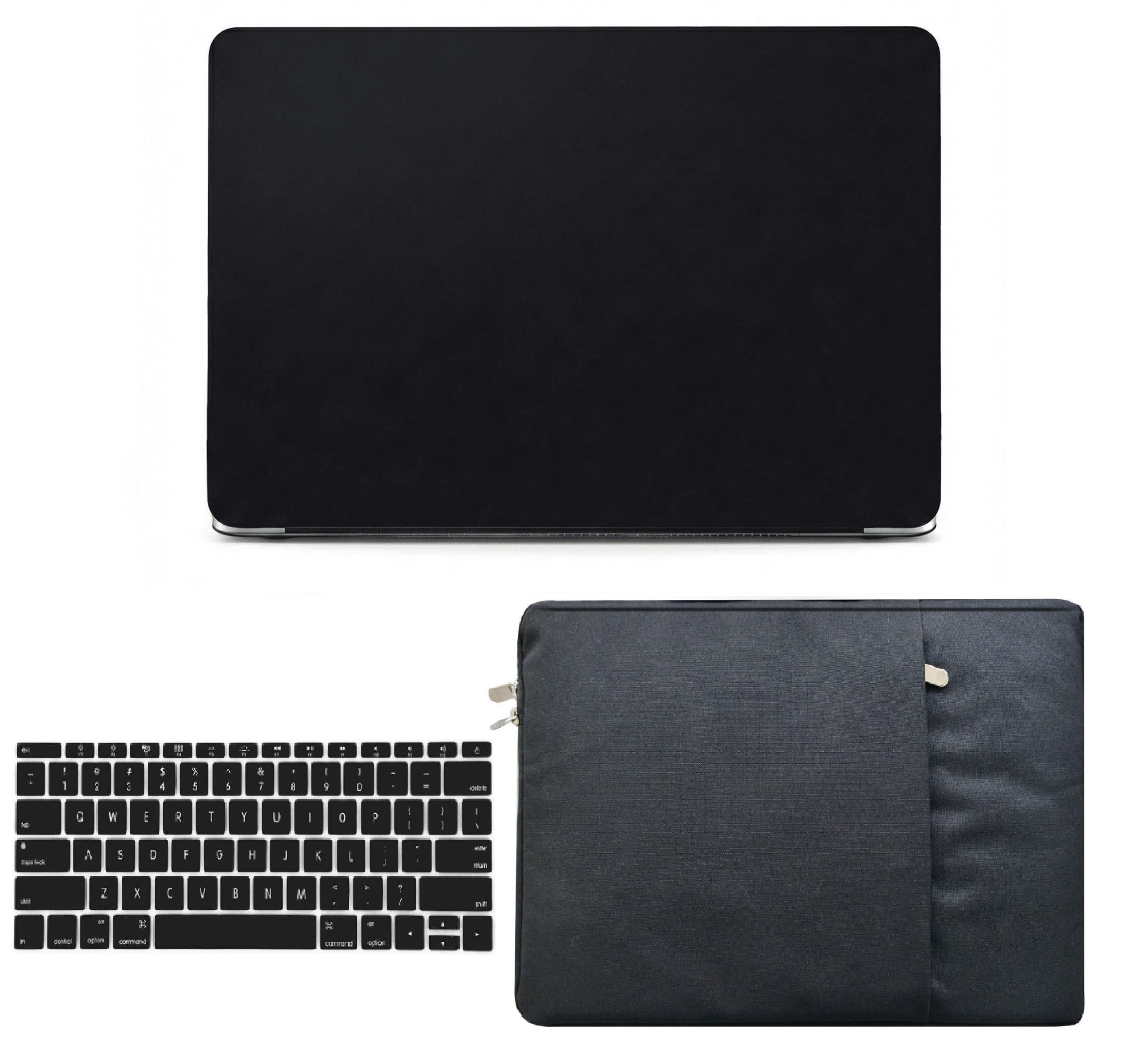 Compatible with MacBook Pro 16 inch Case 2025 2024 2023 2022 2021 Release M4 M3 M2 M1 A3403 A3186 A2991 A2780 A2485 Protective Plastic Hard Shell + Keyboard Cover + Sleeve, Matte Black