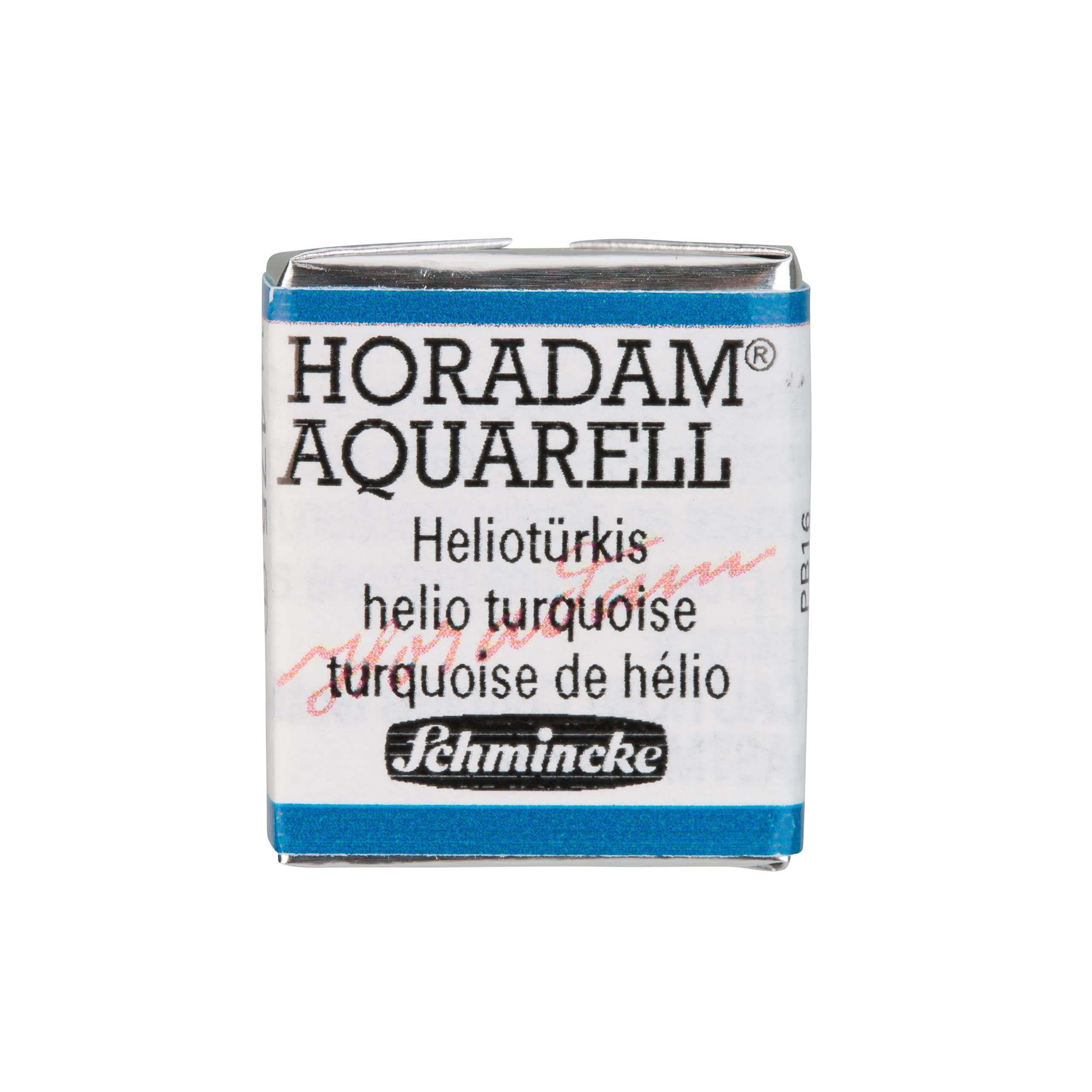 Schmincke - HORADAM® AQUARELL - finest artists' watercolour paints, 475 Helioturquoise, 14 475 044, 1/2 pan — image 1