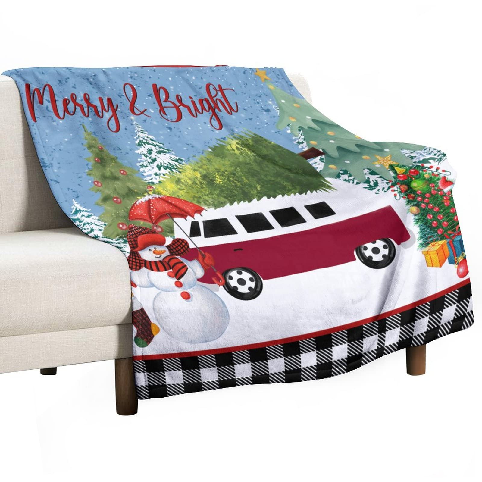 Couverture micro polaire Merry & Bright, le cadeau de Noël idéal