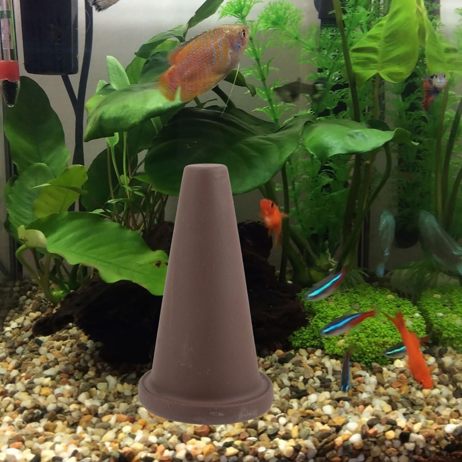 Fischlaichkegel mit Isoliergitter 1 Satz aus Keramik und Eisen