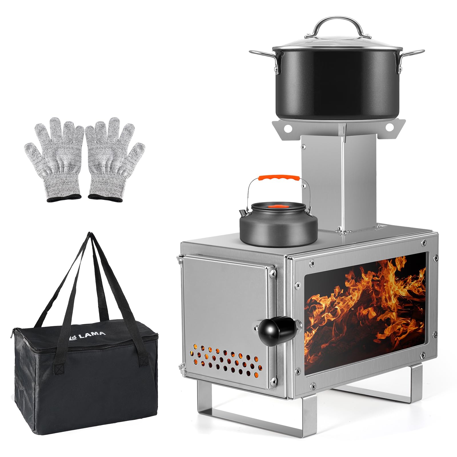 LAMA Stainless Steel Wood Stove