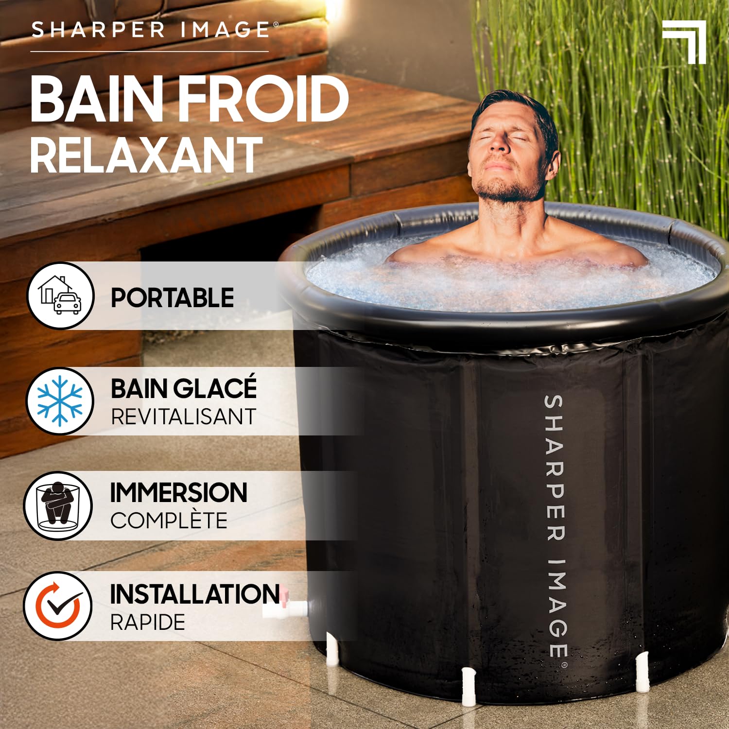SHARPER IMAGE - Bain de Glace Portable