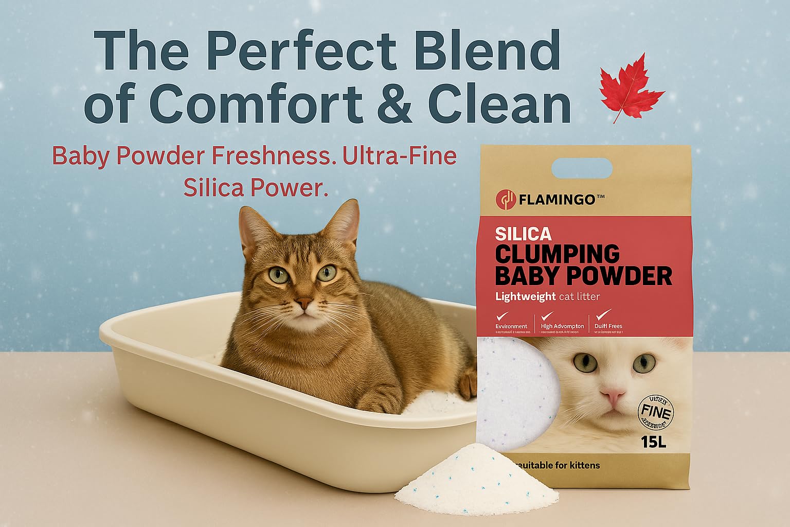 Litière Pour Chats Agglomérante Bentonite Parfum Talc Amazon - 7,5 Kg - Neuf