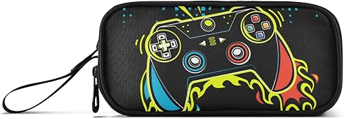 Fisyme Estuche para lápices de videojuegos de gran capacidad, estuche de maquillaje, organizador de papelería, para oficina, escuela, universidad,