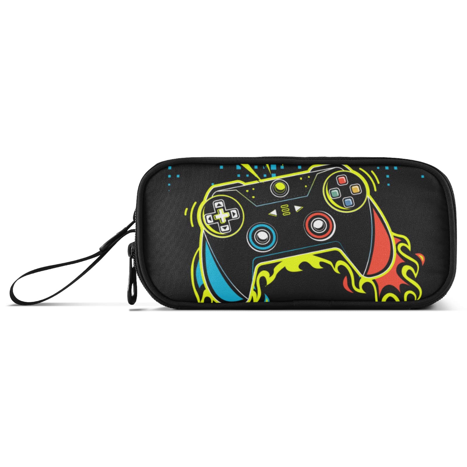 Fisyme Video Game Pencil Case Large Capacity Pen Box Makeup Pouch Holder Organizer Stationery Bag for Office School College Traval Adults