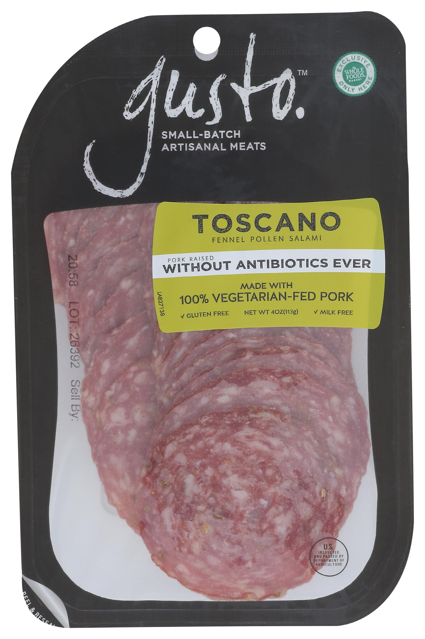 GUSTO Sliced Toscano Salami, 4 OZ