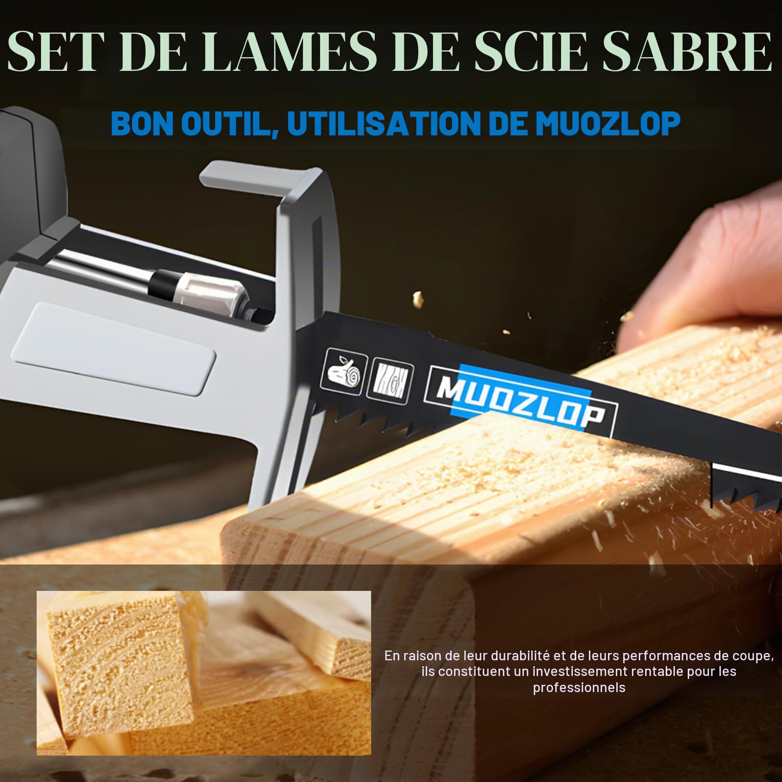 Lot de 25 lames de scie sabre 150mm, 6 lames de scie sabre, pour scie sabre bois/métal (25, 6TPI, 150 mm)
