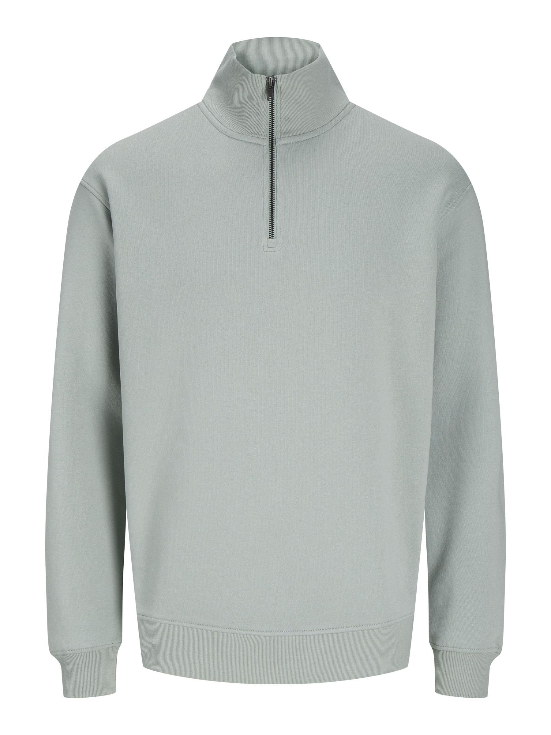 JACK&JONES JJEBRADLEY Sweat Half Zip Noos, Iceberg Green, XS