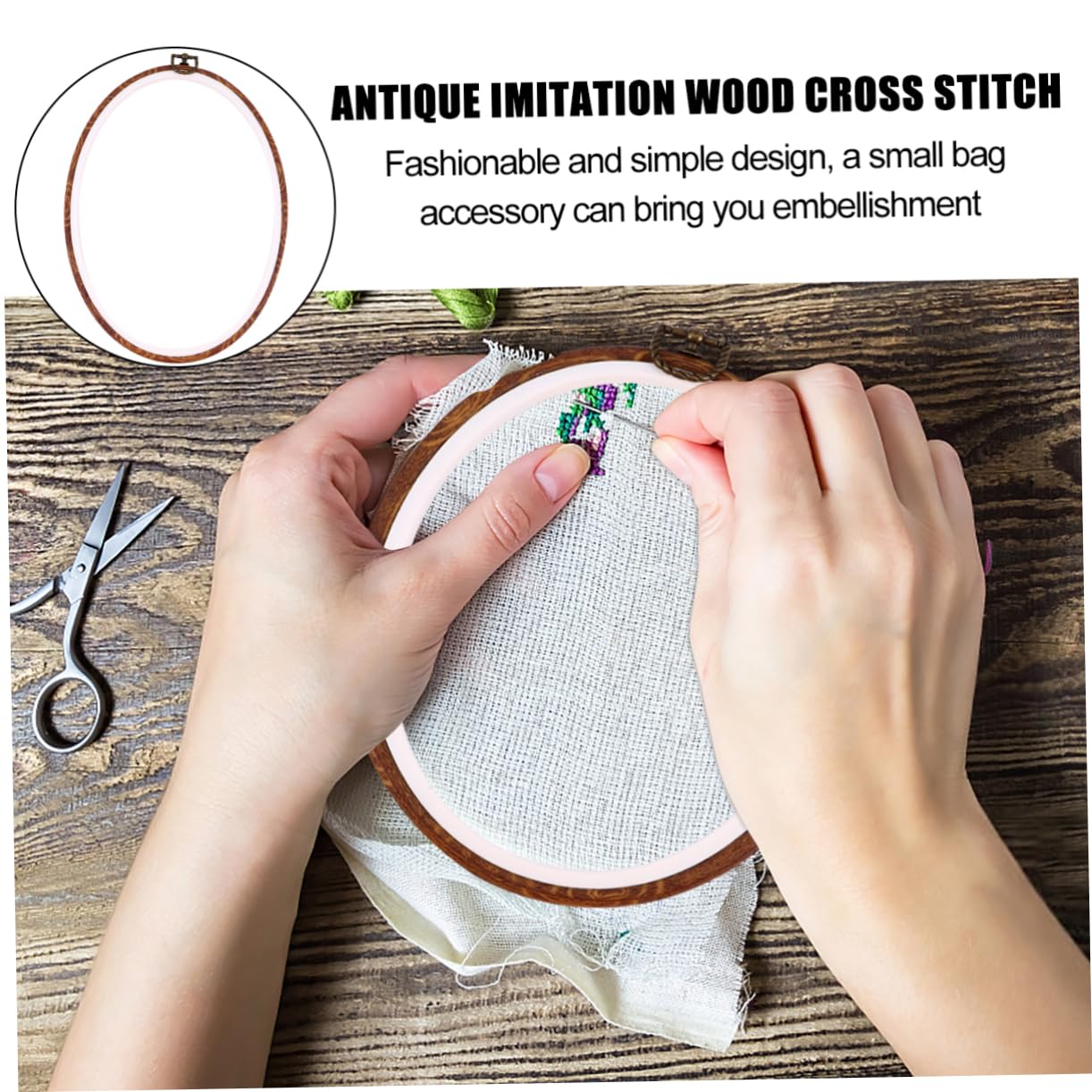 JEWEDECO 5 Stück Stickrahmen Ovaler Stickring Kreuzstich Rahmen Aus Langlebigem Material Selbstgemacht Stickkreis Für Anfänger Handstickerei Und Wanddekoration