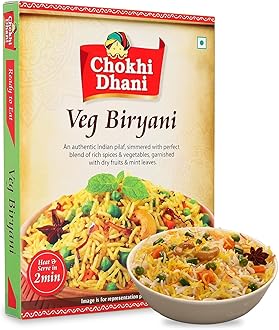 Chokhi Dhani Hyderbadi Biryani | Vegetable Pulao | Ready to Eat Indian Food, Just Heat and Eat, Microwavable (Pack of 1, 250g)