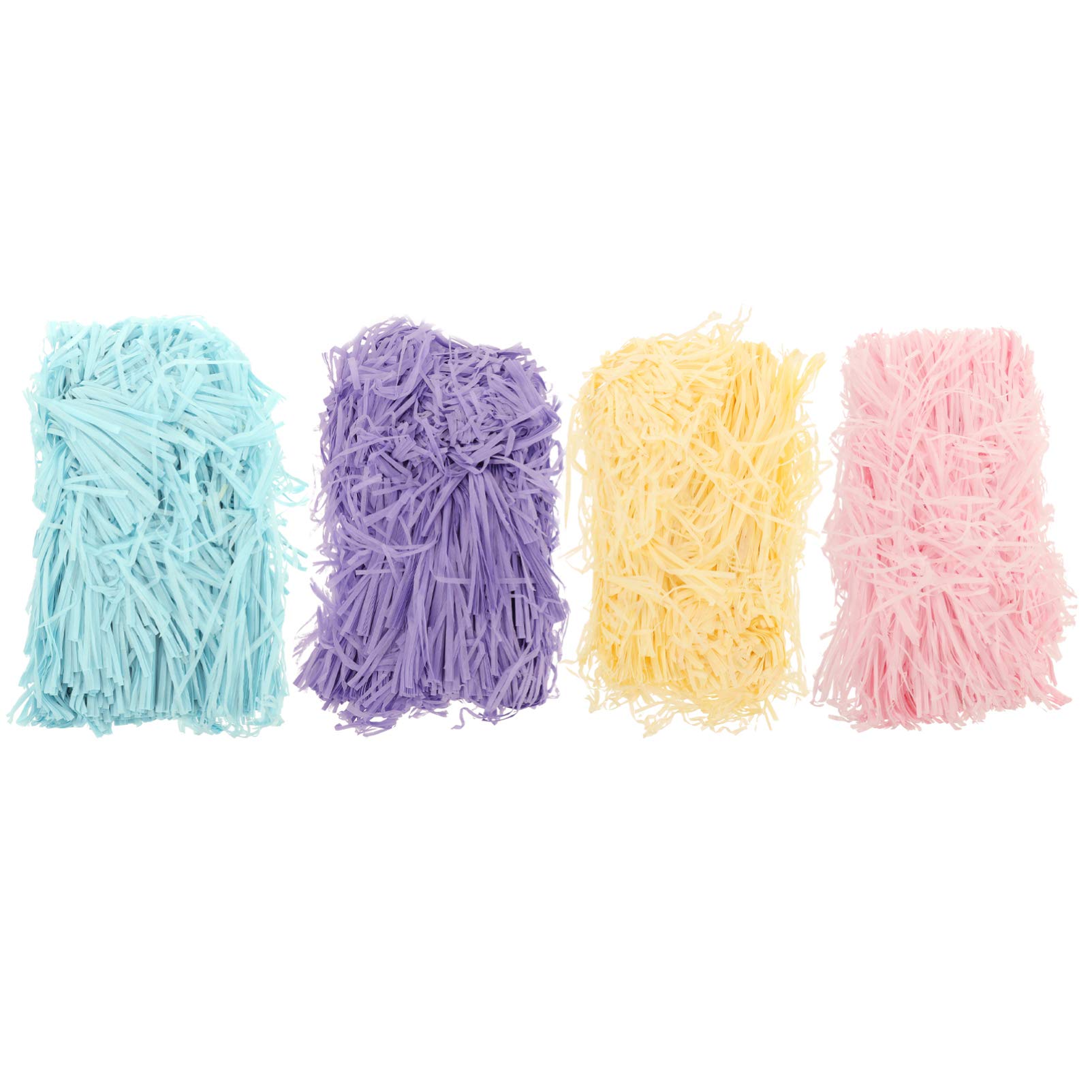 Relleno de Rafia, Papel Arrugado de Colores triturado Wbasket, Caja Morada, 12 Paquetes