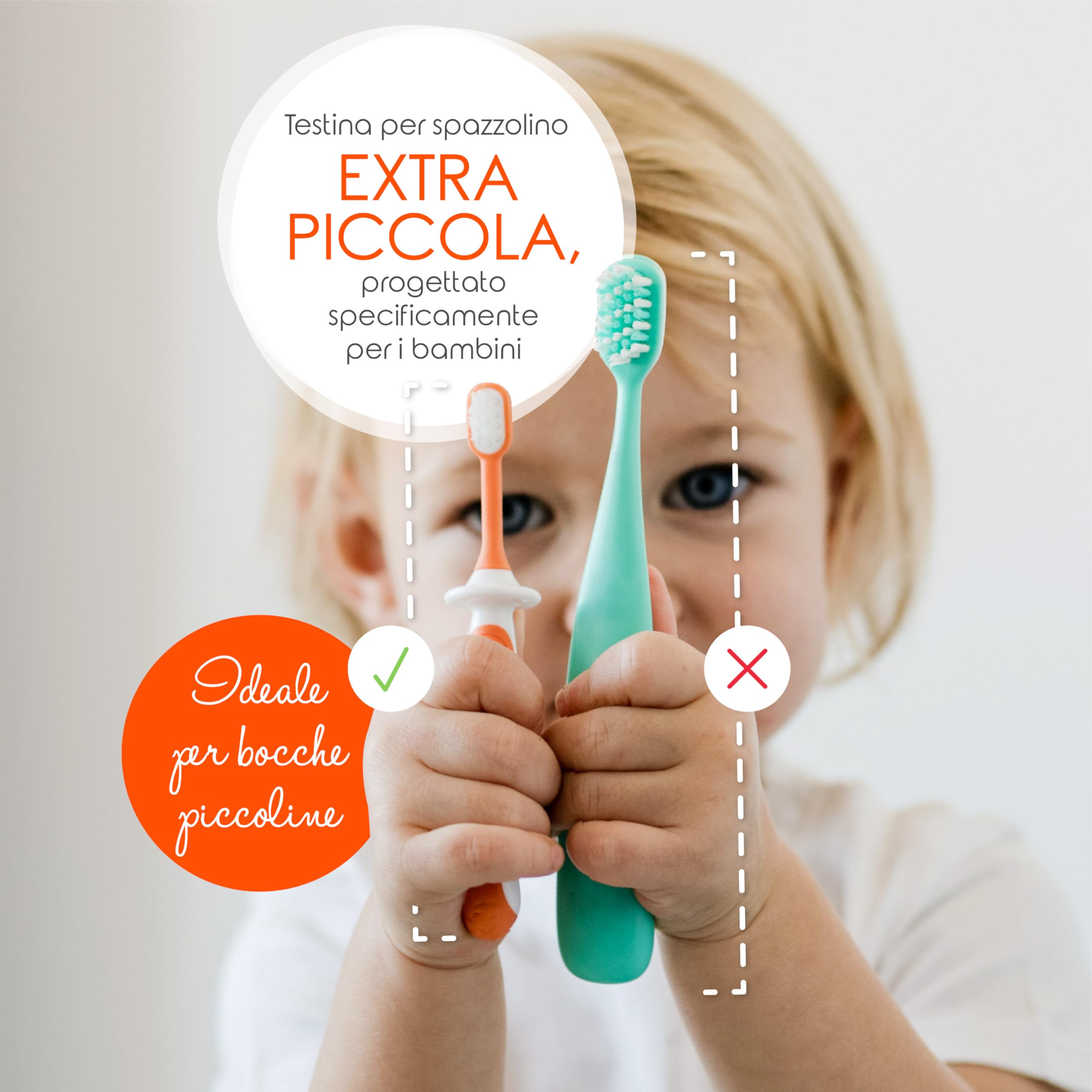 Cherish Baby Care Set di Spazzolini Bambini (4 Pezzi) - Spazzolino Bambini 1 Anno, Senza BPA, Progettato da un Dentista Pediatrico, Spazzolino Silicone Bambini, Spazzolino 1-2 Anni