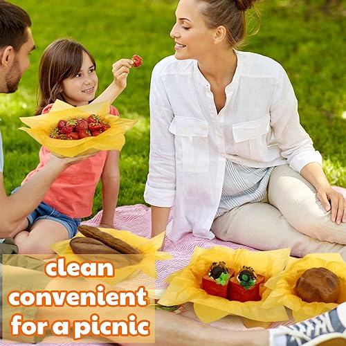 Miniatura 5 de Estune 240 hojas de papel para delicatessen de varios colores, papel sándwich de 12 x 12 pulgadas, hojas de papel de cera seca a prueba de aceite,