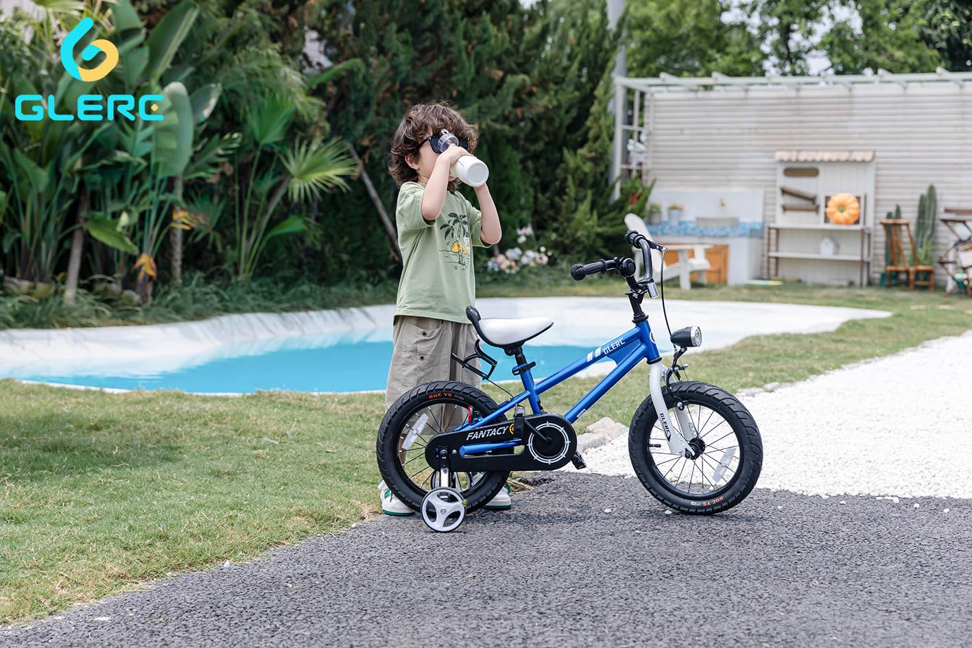 Glerc Fantacy 12 14 16 18 20 Pulgadas Bicicleta Niño para 2-14 Años con Faros y Kickstand para Regalo de Cumpleaños — view 7