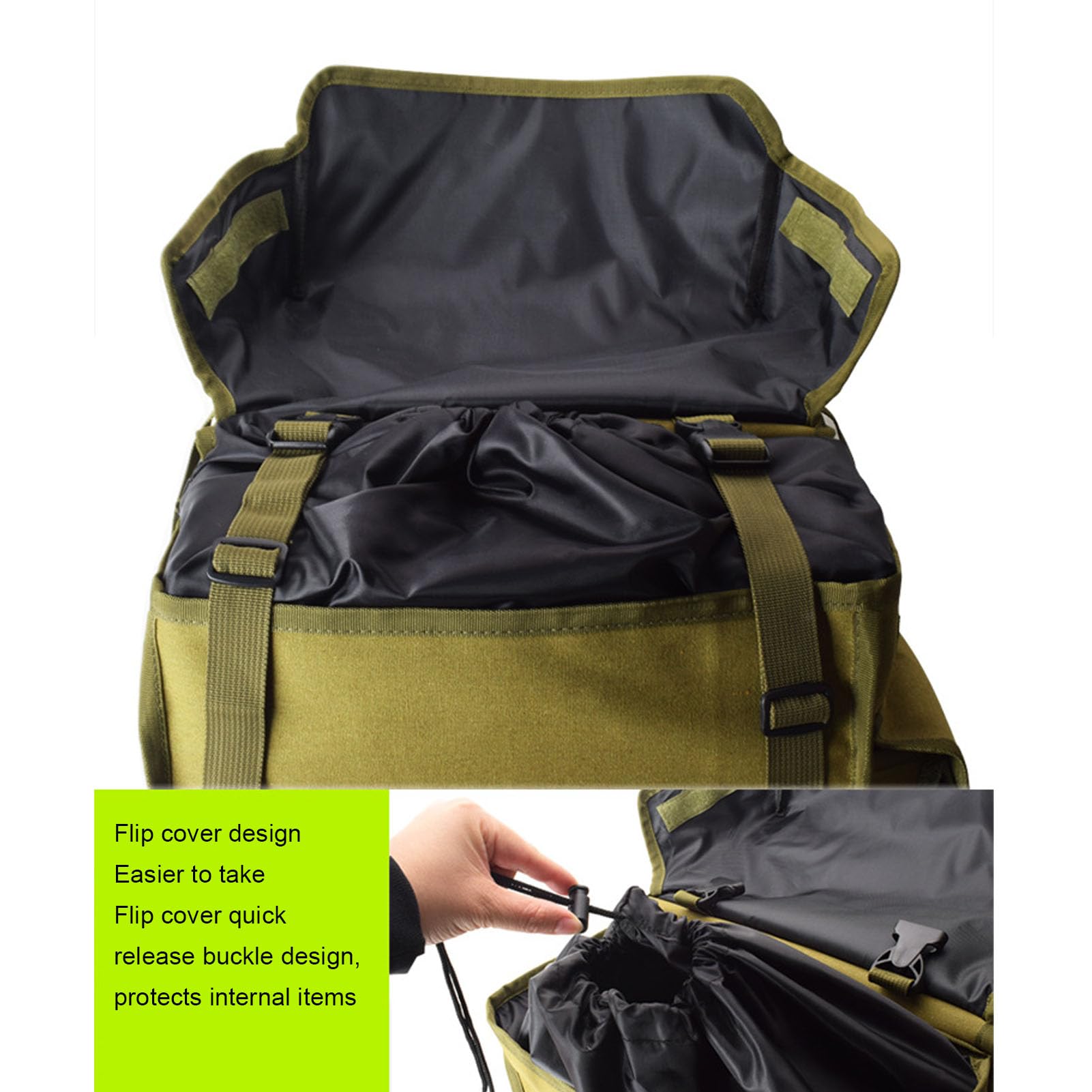 Borse a Doppia Borsa, a Prova di Acqua in Tela per Bagagliaio, Borsa Portaoggetti Doppia con Striscia Riflettente, Borsa Portabiciclette per Bici (30L)