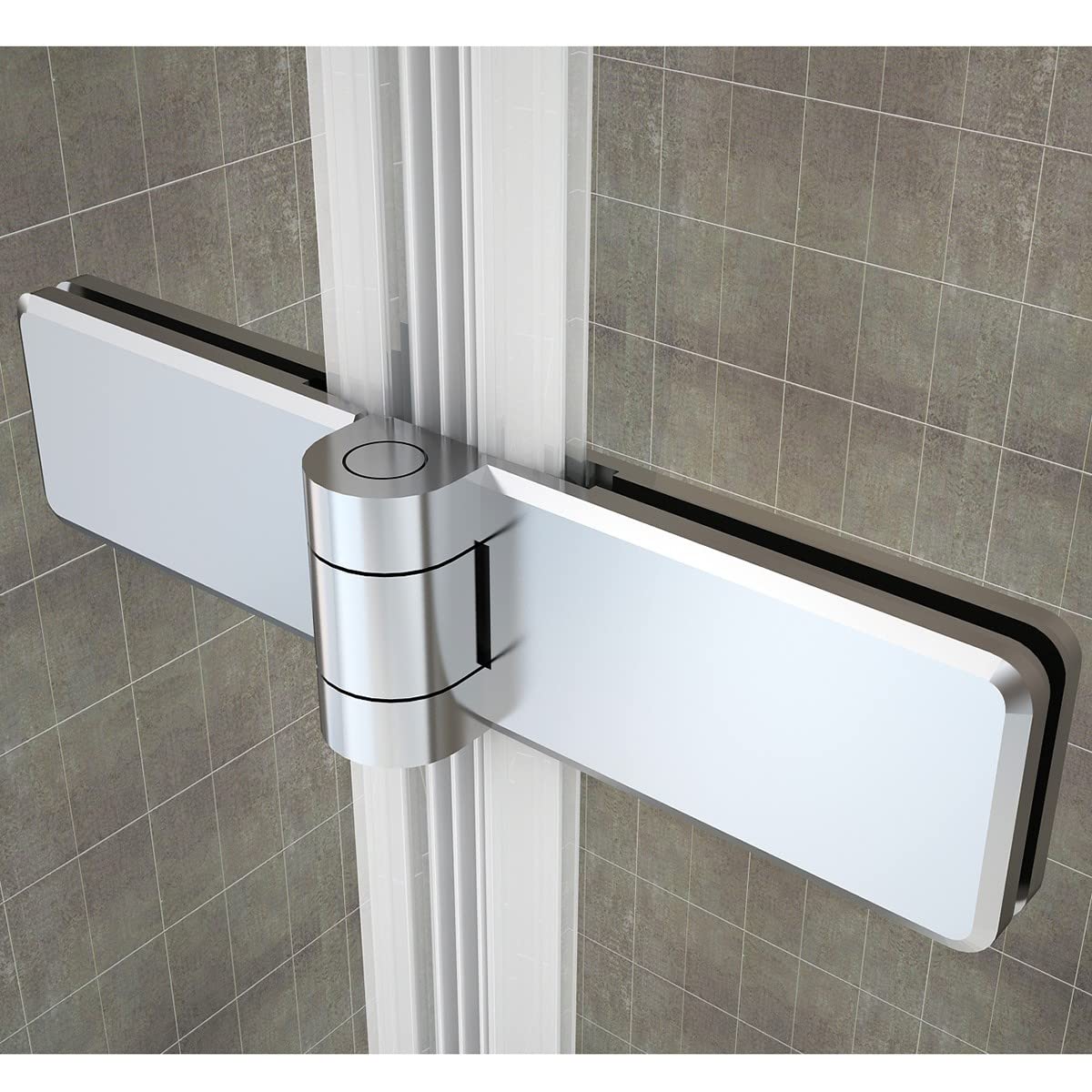 MONA Porte de douche pliante H 195 cm largeur réglable de 68 à 72 cm verre transparent