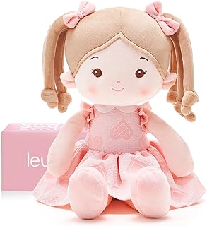 LeyaDoll Soft Baby Doll Toys (16''), My First Baby Rag Doll for 1 Year-Old Girl Birthday Gift, Christmas Plush Toys Gift for Toddler Kids Infants -Sweetheart Girl