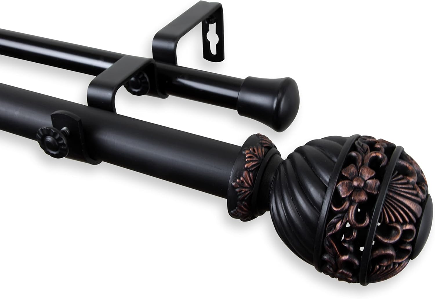 Rod Desyne Opli 1" Double Curtain Rod, 28-48 inch, Light Gold