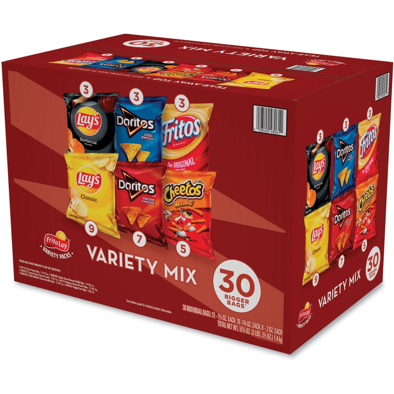 Classic Variety Mix, Assorted, 30 Bags/box