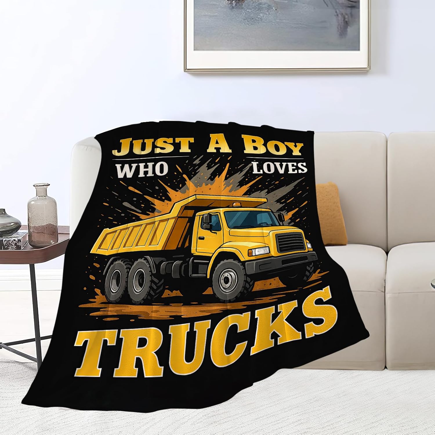 Truck Blanket Trucks Gifts for Boys Kids Throw Blanket Soft Cozy Fleece Fuzzy Plush Flannel Blankets for Women Girls Men Teens Adults 50"X40" - Image 5