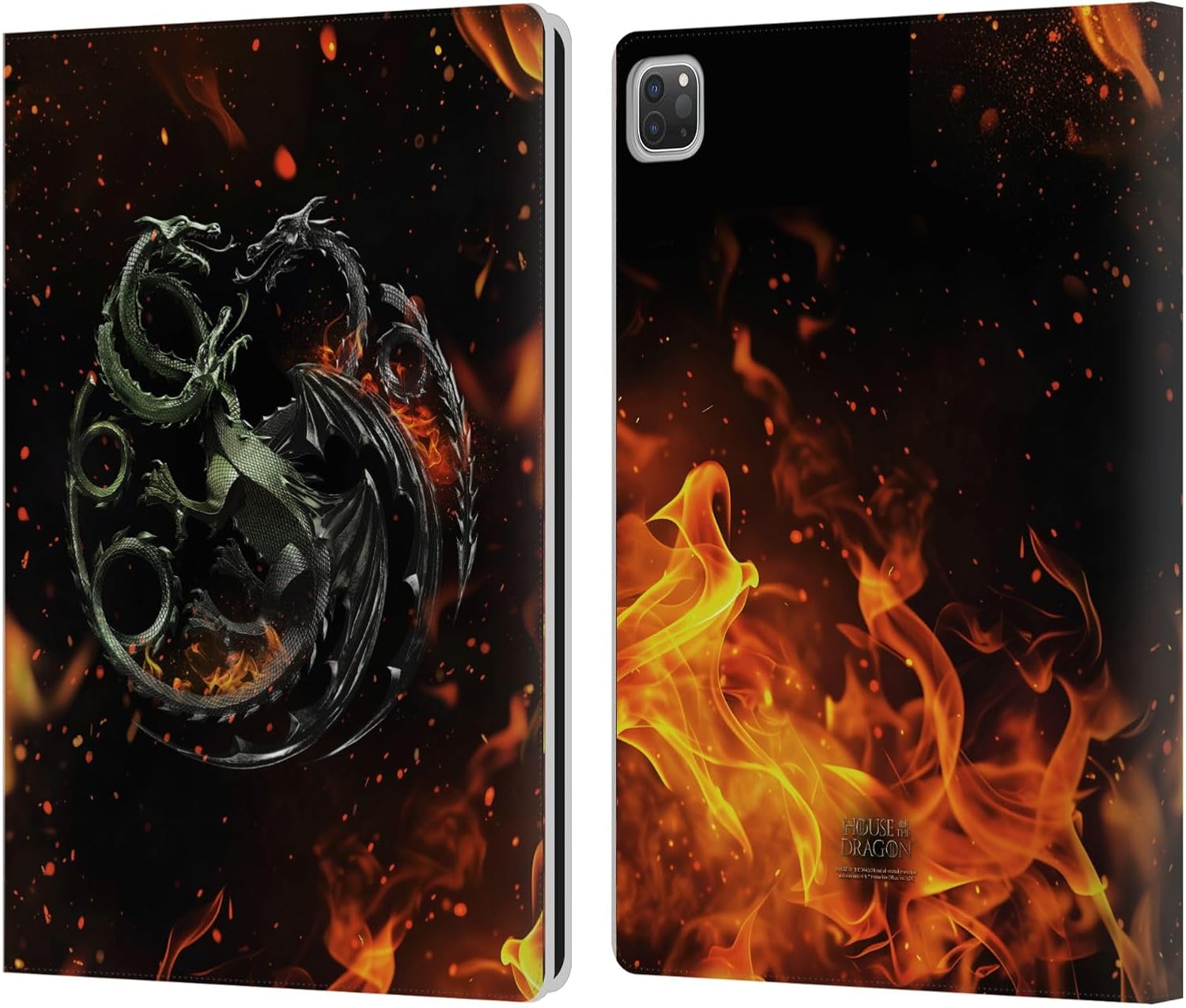 Head Case Designs Officially Licensed House of The Dragon: Television Series War of Dragons Season 2 Key Art Leather Wallet Case Compatible with Apple iPad Pro 13 M4 2024