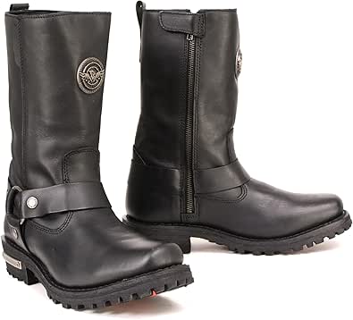 14 Inch Women's Wide Width Motorcycle Boots Wide Fit