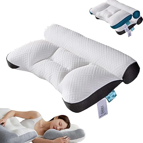 Miniatura 9 de Almohada de plumón de ganso cómoda de apoyo cervical, almohada de plumón de ganso cómoda para mejorar el sueño, almohada de plumón de ganso