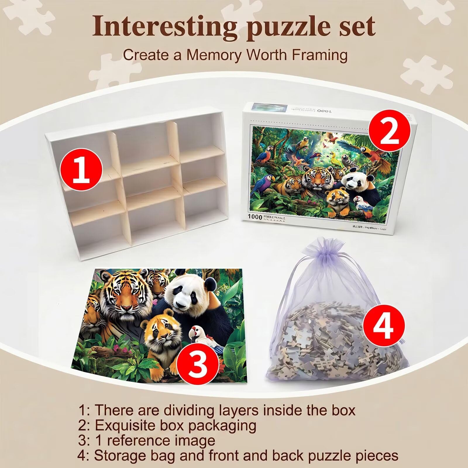 Puzzle 5000 Teile, Holzpuzzle Erwachsene 156 x 105 cm, Kniffliges Denksport Spiel, Großer Puzzlespaß für anspruchsvolle Liebhaber, Familienspiel, Puzzles für Dekor und Geschenk Tier Vogel f0-157