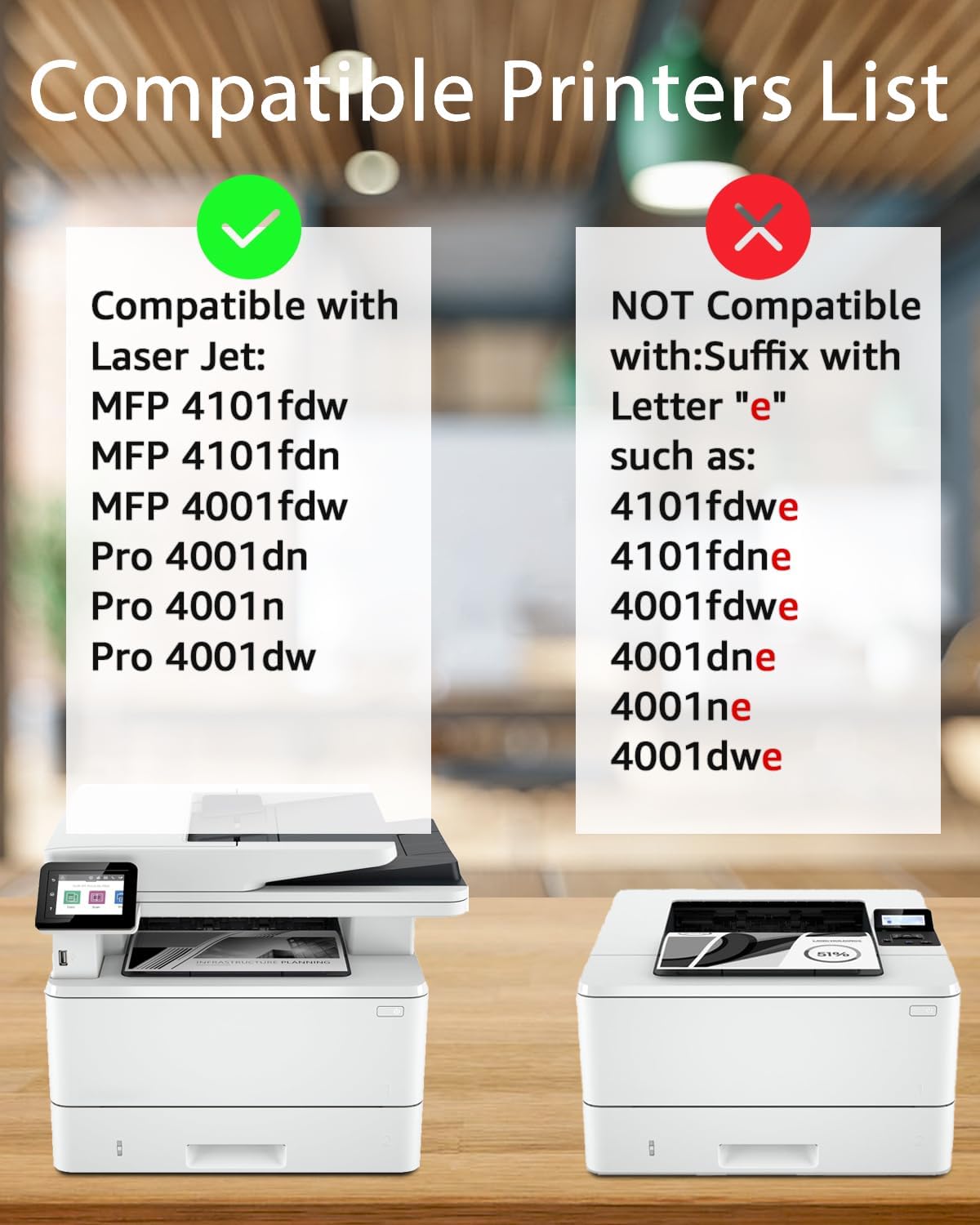 148A Toner Cartridge 4001n 4101fdw W1480A 148 Replacement Compatible for HP 148A Black Toner Cartridge Work with Laser Jet Pro 4001dw 4001dn 4001n MFP 4101fdw 4101fdn Ink Cartridge(2PCS,with Chip)