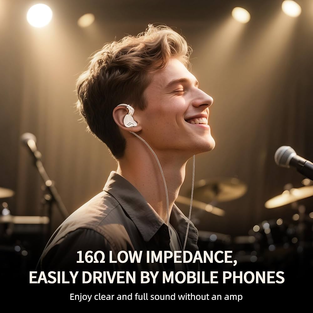 Linsoul KZ ZS10 Pro, 4BA+1DD 5 Driver In Ear Monitor, HiFi Wired Earbuds, Gaming Earbuds, Hybrid IEM Earphones With Stainless Steel Faceplate, Detachable Cable For Musician(with Mic, Dark Black