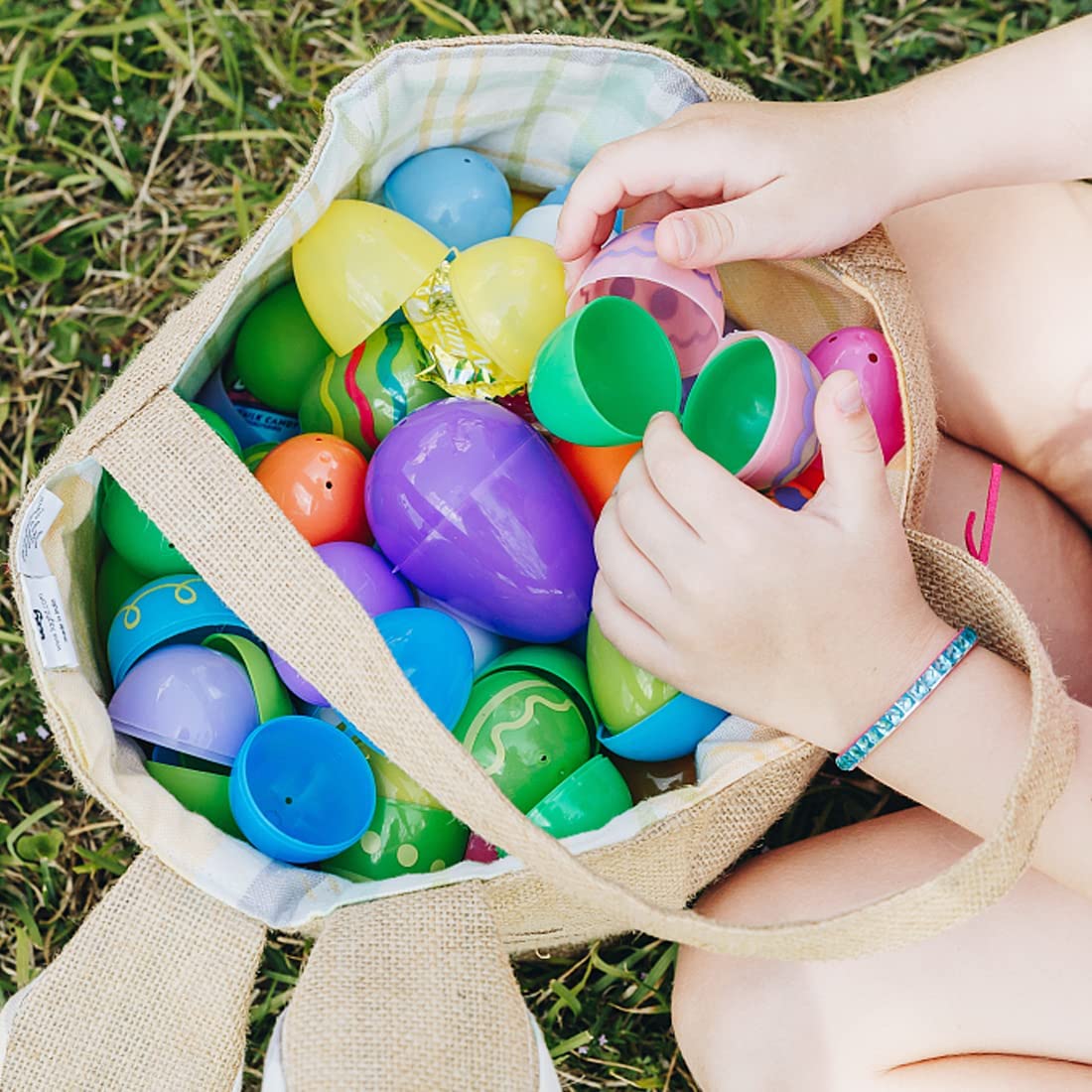 Plastikowe jajka wielkanocne, 18 sztuk jajek wielkanocnych, do napełniania, dekoracja wielkanocna, jajka plastikowe do napełniania zabawek/słodyczy/prezentów
