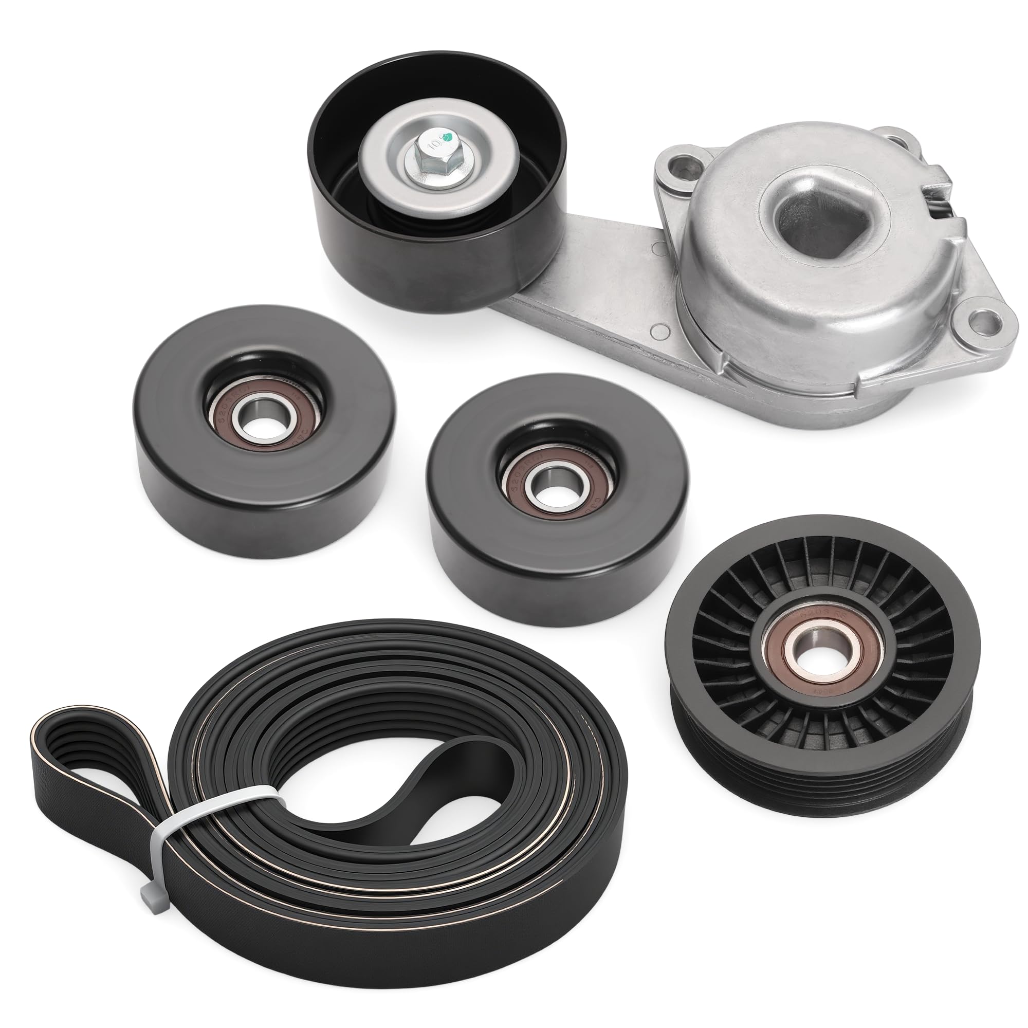 Belt Tensioner Serpentine Belt Idler Pulley Kit for Ford F150 2005-2010