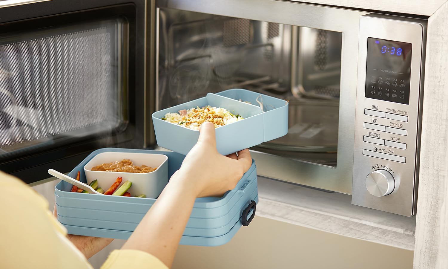 Ferocity Lunchbox Set für Kinder Mädchen zur Schule Personalisiert mit Namen Brotdose Wasserflasche Trinkflasche BPA frei Essen für Unterwegs mit Gabel und Bento Fach To Go Dinosaurs [153]