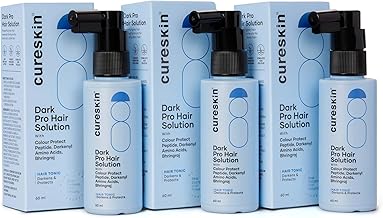 Cureskin Anti Grey Hair Serum | Reverses & Limits Hair Greying | Dark Pro Hair Solution Natural Hair Darkener, 60 ml (Pack of 3)