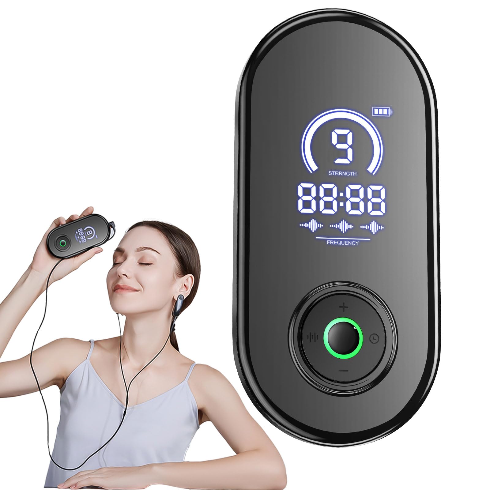 Auricular Vagus Nerve Stimulator，Sleep Aid Device Improve Deep Sleep,Black