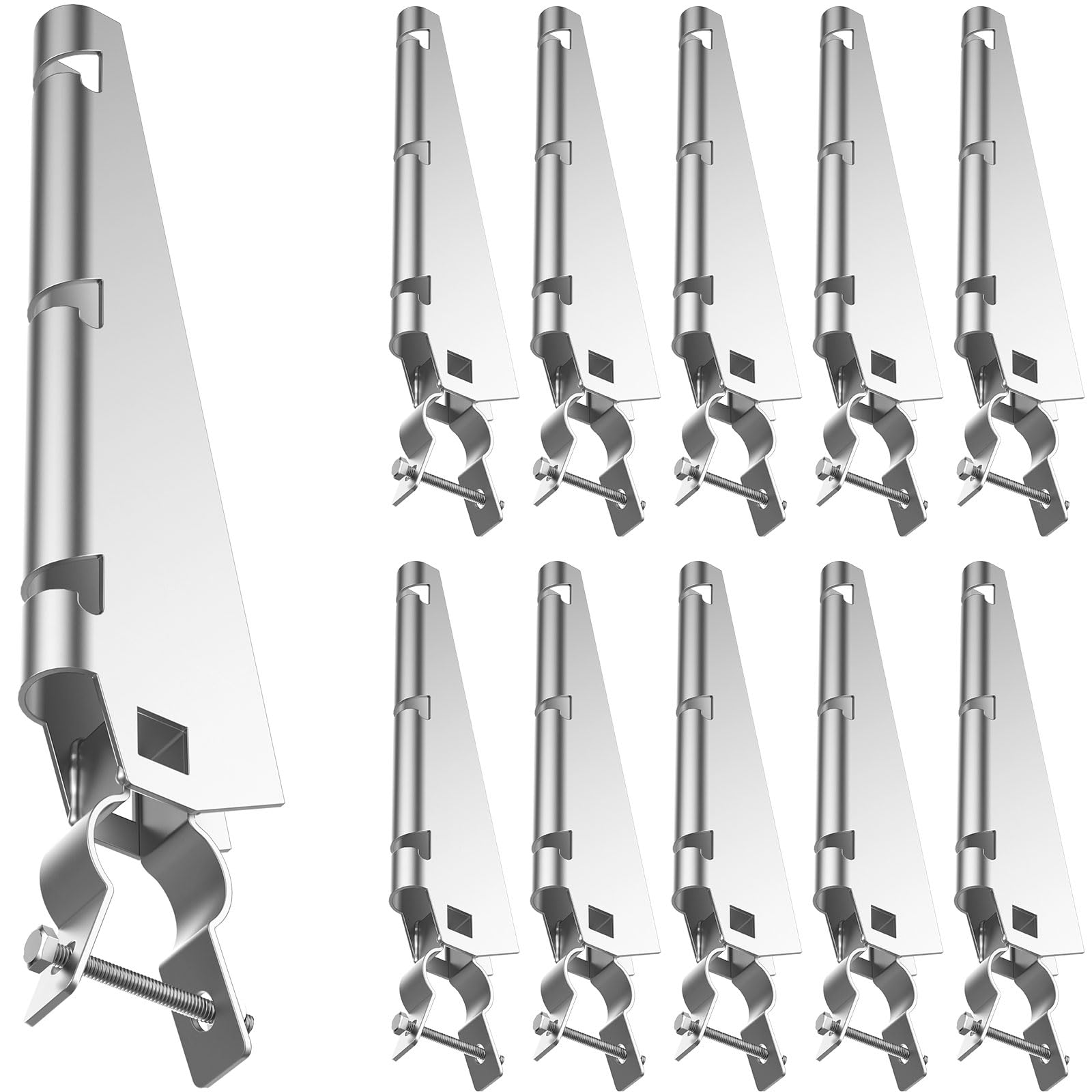 10 Pack Barbed Wire Arm for 1-5/8" Chain Link Fence, Galvanized Steel Fence Height Extender for Garden Outdoor, for Outdoor Fences to Increase Height,