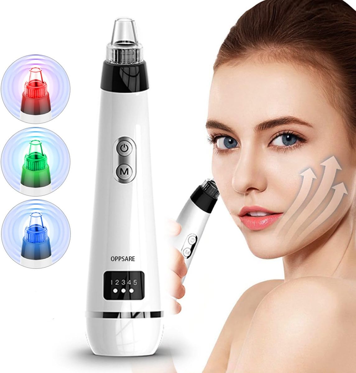 Electric Blackhead Remover, OPPSARE IPL Comedo Remover Pore Vacuum Suction Facial Acne Cleaner Tool for Facial Skin Treatment