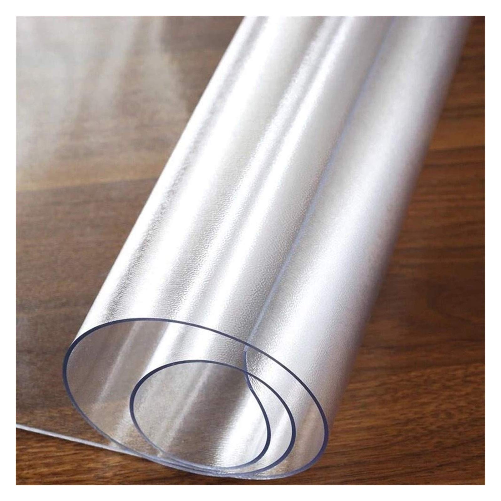 Mantel de PVC transparente personalizable, grueso, impermeable, resistente al calor, plástico para mesas de café y comedor (1 m, 0,8 x 1 m), superficie antideslizante